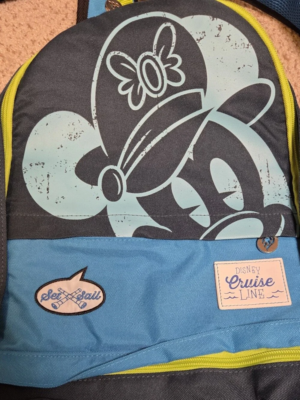 NWOT Disney Cruise Line Kids Backpack Mickey Mouse Captain Explorer Vacation